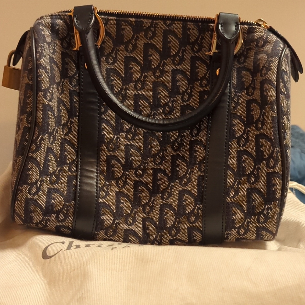 Dior Blue and Black Monogram Bag